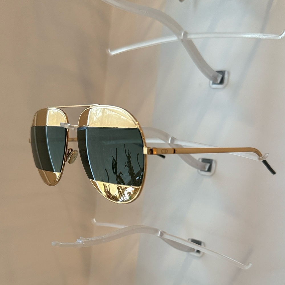 Christian Dior Gold Aviator Sunglasses